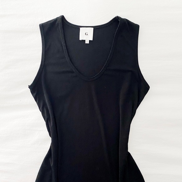 G. Label by Goop Amanda Rib Knit Bodysuit in Black - Picture 7 of 11